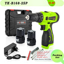 YIKODA 12V 16.8V 21V 25V Electric Screwdriver Cordless Drill Rechargeable Lithium Battery Mini Wireless Power Driver Tools