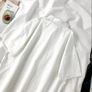 DAYIFUN White Shirts Women with Tie Japanese Style Preppy Students BF Oversized Blouse Simple Solid Loose Summer Top L3204