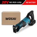 WOSAI 20V Brushless Electric Reciprocating Saw Adjustable Three Orientations Modes Cutting Saw Portable Cordless Power Tools