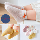 Cotton Baby Short Socks 5 Pairs Toddler Boys Girls Summer Mesh Thin Sock Kids Children Colorful Socks 5 pairs WMF043
