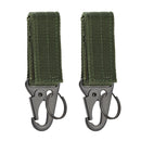 2pcs Tactical Hanging Buckle Molle Nylon Webbing Belt Triangle Buckle Outdoor Climbing Camping Tool Accessory Carabiner Keychain