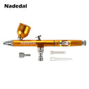 Airbrush Tool Dual Action Gravity Feed 0.3mm Nozzle Spray Gun Cake Decorating Brushes For Nail Manicure With Wrench Straw
