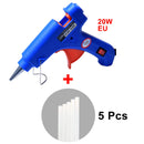 20W Hot Melt Glue Gun with 7mm Glue Sticks Mini Industrial Guns Heat Temperature Thermo Electric Repair Tool