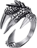 1pcs Titanium Steel Eagle Dragon Claw Halloween Skull Ring Hot Selling Men&