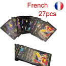 55 Pieces Of Pokemon Metal Gold Card Charizard Vmax Gx Energy Card Charizard Pikachu Rare Collection Battle Trainer Card Child