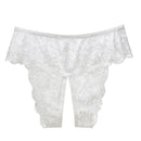 XL - 4XL Plus Size Open Crotch Panties For Sex Lace Transparent Underwear Women Sexy Lingerie Stretching Thongs Femme Christmas