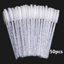 Disposable Crystal Eyelashes Brush Comb 25/50Pcs Eye Lashes Extension Mascara Wands Makeup Professional Makeup Beauty Tool