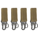 2pcs Tactical Hanging Buckle Molle Nylon Webbing Belt Triangle Buckle Outdoor Climbing Camping Tool Accessory Carabiner Keychain