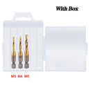 New Titanium Plated Hex Shank HSS Screw Thread Metric Tap Drill Bits Screw Machine Compound M3 M4 M5 M6 M8 M10 Hand Tools