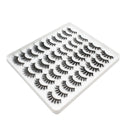 20 Pairs Mink Lashes Natural False Eyelashes Dramatic Volume Fake Lashes Soft Thick Long Eyelashes Wispy Makeup Extension 2022