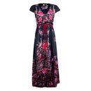 90s Vintage Boho Fashion Women's Summer V Neck Long Maxi Floral National Chiffon Dress Party Beach Dress Flower Sundress Y2k