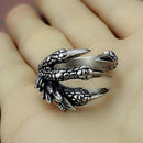 1pcs Titanium Steel Eagle Dragon Claw Halloween Skull Ring Hot Selling Men&
