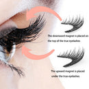 LEKOFO 8Pcs Magnetic Eyelashes With 2 magnetic lashes 3D False Natural For Mink Eye lashes Extension Long faux cils magnetique
