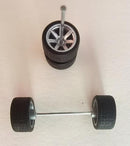 4PCS 1/64 Scale Alloy Car Model 5.2mm/11mm Size Rubber Tires + Wheels + Axles for Modified 1:64 Matchbox/Domeka/HW Model Cars