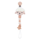 1pc Crochet Bunny Baby Pacifier Clip Chain BPA Free Wooden Beads Appease Soother Chain Clips Newborn Dummy Holder Nipple Clip