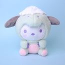 Sanrio 10cm Kuromi My Melody KT Cat PC Dog Hello Kitty Keychain Anime Plush Figure Pendant Accessories Cute Animals Toys
