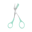 Eyebrow Trimmer Scissors Comb Stainless Steel Brow Hair Scissors Clips Shaping Razor Grooming Trimmer 1Pcs Makeup Accessories