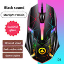 1200DPI USB Wired Gaming Mouse Optical Computer Mouse for PC Laptop 3 Keys Ergonomic Mice Led Light Night Glow Mechanical Mouse