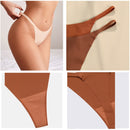DM Ice Silk Women Panties Underwear Fitness Sports Seamless Cotton Female Lingerie Sexy T-back G-string Thong Woman Underwear