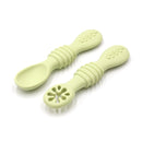 Baby Meal Spoon Set Food Grade Silicone Sticky Spoon Children Sticky Spoon Soup Spoon Fruit Color Silicone Training Spoon