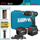 21V 13MM Brushless Electric Drill 115N/M 4000mah Battery Cordless Screwdriver With Impact Function Can Drill Ice Power Tools