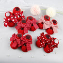2022 Newborn Indoor Cotton Socks Bow Infant Anti Slip Socks Baby Girl Socks Rubber Soles Baby Boy Floor Socks Spring Autumn