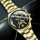 2022 Fashion Mens Stainless Steel Watches Luxury Men Sports Quartz Wrist Watch Male Business Casual Leather Watch reloj hombre