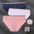 3PCS/Set Women Panties Cotton Underwear Patchwork Cute Design Female Lingerie Underpants Pantys Sexy Briefs Intimates for Girls