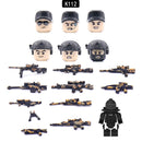Ghost Commando Special Forces Building Blocks Army Soldier Figures Military Weapon Vest Bricks Accessories Children&