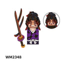 WM6116 WM6137 WM2344-A Demon Slayer Japanese Anime Uzui Tengen Rengoku Kyoujurou Tanjirou mini Action toy Figures Assemble toys