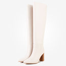 Taoffen 2023 INS Women Genuine Leather Knee High Boots Winter Warm Shoes For Women Fashion Party Club Footwear Size 34-43