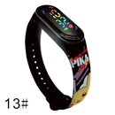 Pokemon Strap LED Electronic Watch Fashion Colorful Bracelet Touch Waterproof Anime Character Pikachu Educational Children&
