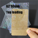 50pcs/Lot Heart-shaped Foil Laser Top Loading Sleeves For YGO Board Game Card Photo Protector Trading Cards Shield Cover