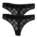 2PCS/Set Lace Sexy G-String Thongs Transparent Women&