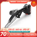 WOSAI 20V MT-Series 6 Inch Brushless chain saw Cordless Mini Handheld Pruning Saw Portable Woodworking Electric Saw Cutting Tool