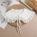 Linbaiway 2022 Lace Chiffon Doll Fake Collar Ladies Shawl Wrap Removable Detachable Embroidered False Collar Clothes Accessory