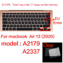 Keyboard cover for Apple Macbook pro13/16/15 Air13 inch All series Laptop silicone Case Clear Protector Skin A2442 A2337 EU/US