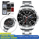 100%Original WISHDOIT Watch for Men TOP Brand Waterproof Sports Stainless Steel Chronograph 2021New Fashion Luxury Wristwatches