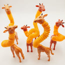 New Giraffe Pop Tubes Toys Kids Sensory Learning Toy Stress Relief Squeeze Fidget Toy Retractable Plastic Tube Decompression Toy