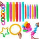 8Pcs Tubes Sensory Toy Fidget Stress Relieve Squeeze Toys Strbess Relief Educational Antistress Fidget Toys for Children Gifts