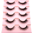 2022 New 5 pairs natural false eyelashes fake lashes long makeup 3d mink lashes eyelash extension mink eyelashes short eyelashes