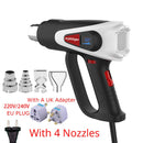 Heat Gun 2000W Professional Hot Air Gun with 2 Temperature Modes Hands-Free Stand Built-in Ideal for Stripping Paints Soldering