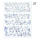 1PC Silver Gold Lines Stripe 3D Nail Sticker Geometric Waved Star Heart Self Adhesive Slider Papers Nail Art Transfer Stickers