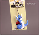 Pokemon Anime Marowak Abra Gengar Ponyta Porygon Alloy Silicone Keychain Accessories Pendant Bag Key Ring Pendant Birthday Gifts