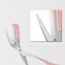 Eyebrow Trimmer Scissors Comb Stainless Steel Brow Hair Scissors Clips Shaping Razor Grooming Trimmer 1Pcs Makeup Accessories
