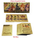 New Pokemon Cards Metal Gold Silver Vmax GX Card Box Charizard Pikachu Rare Collection Battle Trainer Card Children Toys Gift