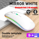 Wireless Mouse with RGB LED Backlight Mice USB Rechargeable Bluetooth Gaming Mouse for Computer Laptop PC 1600DPI Mause Gamer