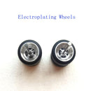 4PCS 1/64 Scale Alloy Car Model 5.2mm/11mm Size Rubber Tires + Wheels + Axles for Modified 1:64 Matchbox/Domeka/HW Model Cars