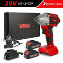 WOSAI 20V Cordless Brushless Electric Wrench Impact Wrench Socket Wrench 320N.m Li-ion Battery Hand Drill Installation