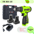 YIKODA 12V 16.8V 21V 25V Electric Screwdriver Cordless Drill Rechargeable Lithium Battery Mini Wireless Power Driver Tools
